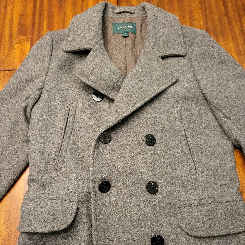 J.Crew - Dock Peakcoat - NWOT - Gray - M